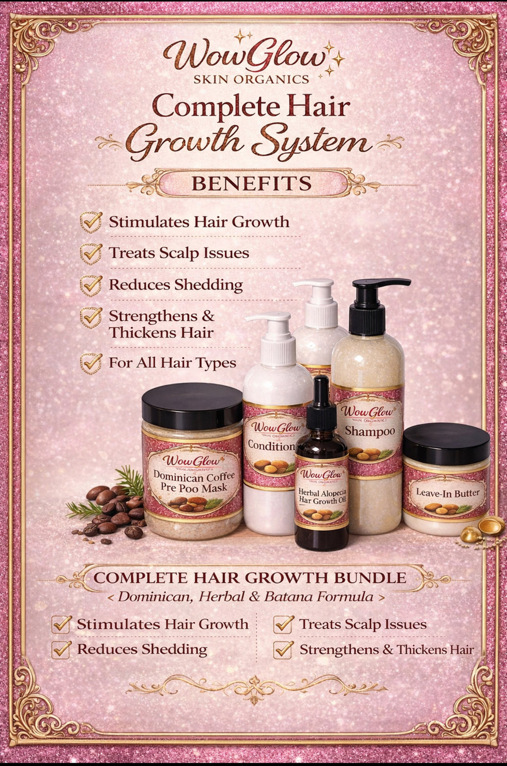 💖 WowGlow Complete Hair Growth System