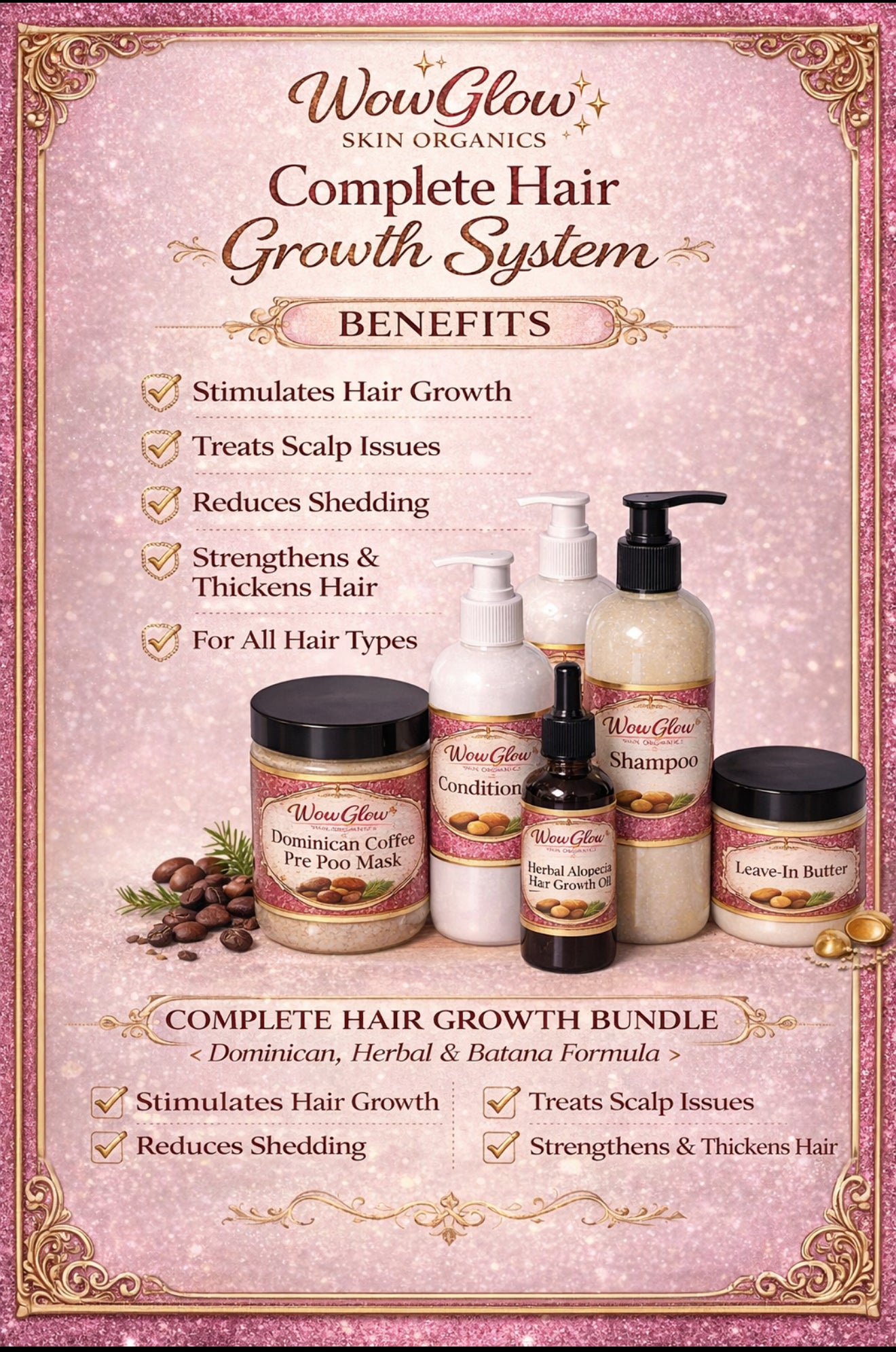 💖 WowGlow Complete Hair Growth System