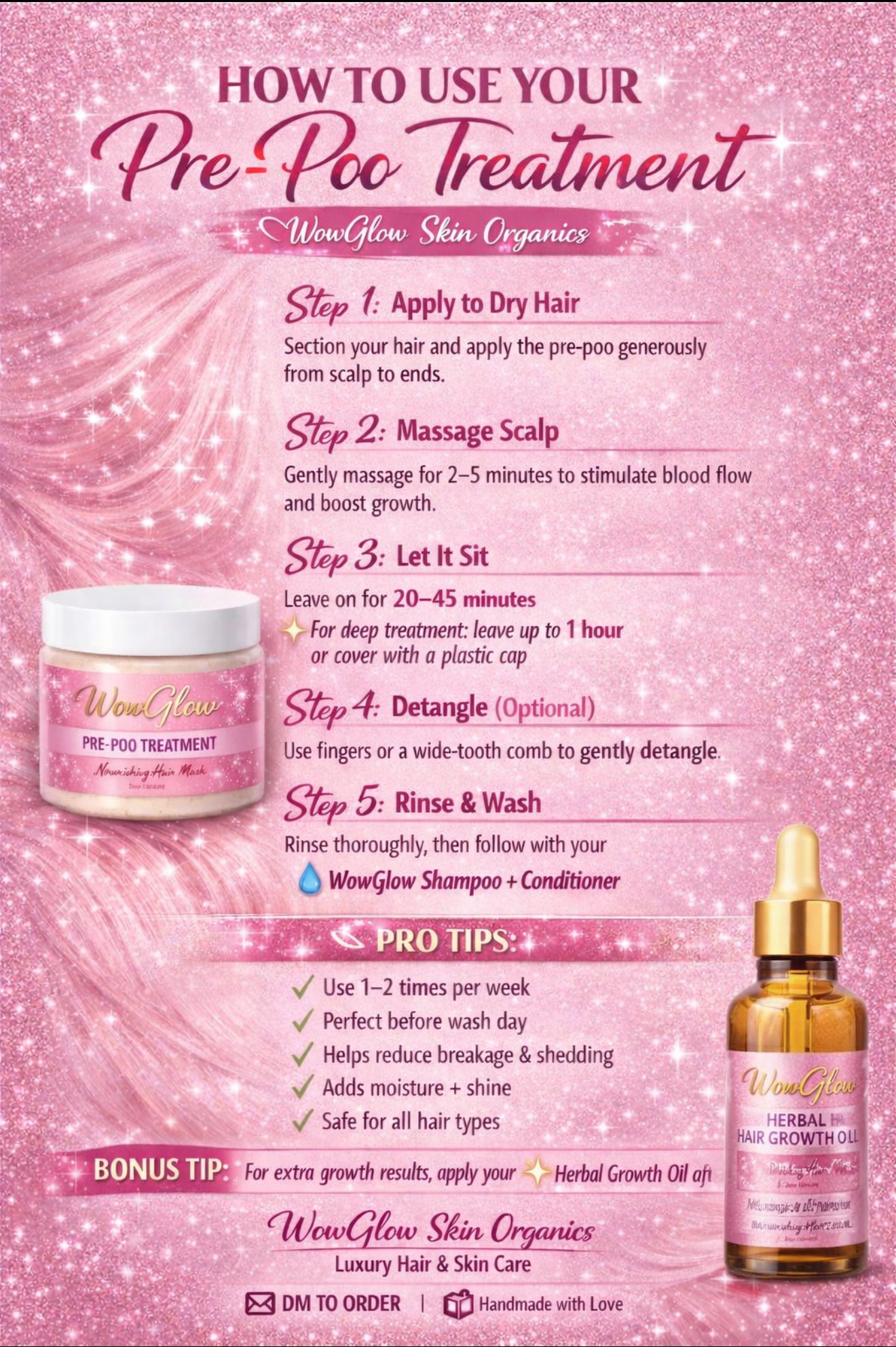 Preshampoo repair mask and oil duo