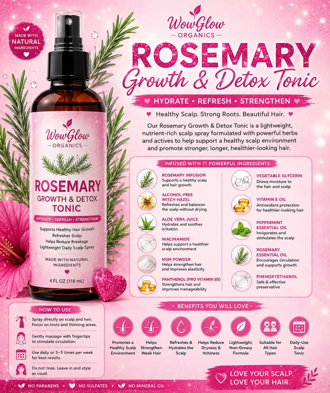 Rosemary hair growth tonic
